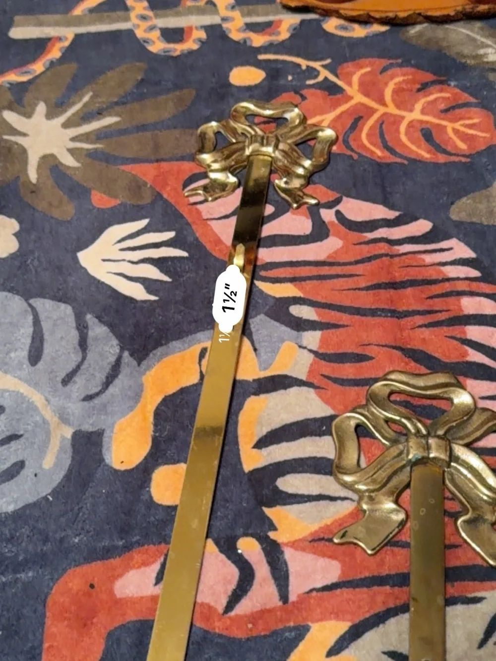 Vintage CBK Ltd. Solid Brass Bow Wall Mount Brackets Pair 1989 Hollywood Regency